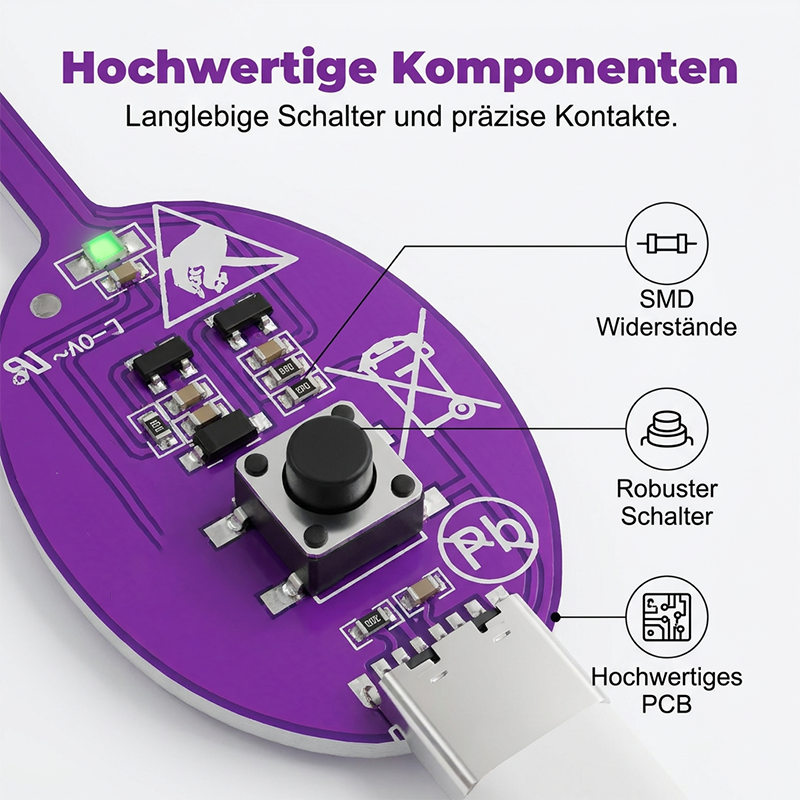 Inductance Tester for Mainboard Diagnosis – LED Indicator, USB-C & 86×22mm PCB Probe