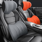Car Memory Foam Neck & Lumbar Pillow Set – Breathable Mesh, Adjustable Straps & Ergonomic Support