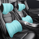 Car Memory Foam Neck & Lumbar Pillow Set – Breathable Mesh, Adjustable Straps & Ergonomic Support
