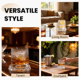 Rotating Whiskey Glass – 360° Aerating Base, Embossed Crystal & 300 ml