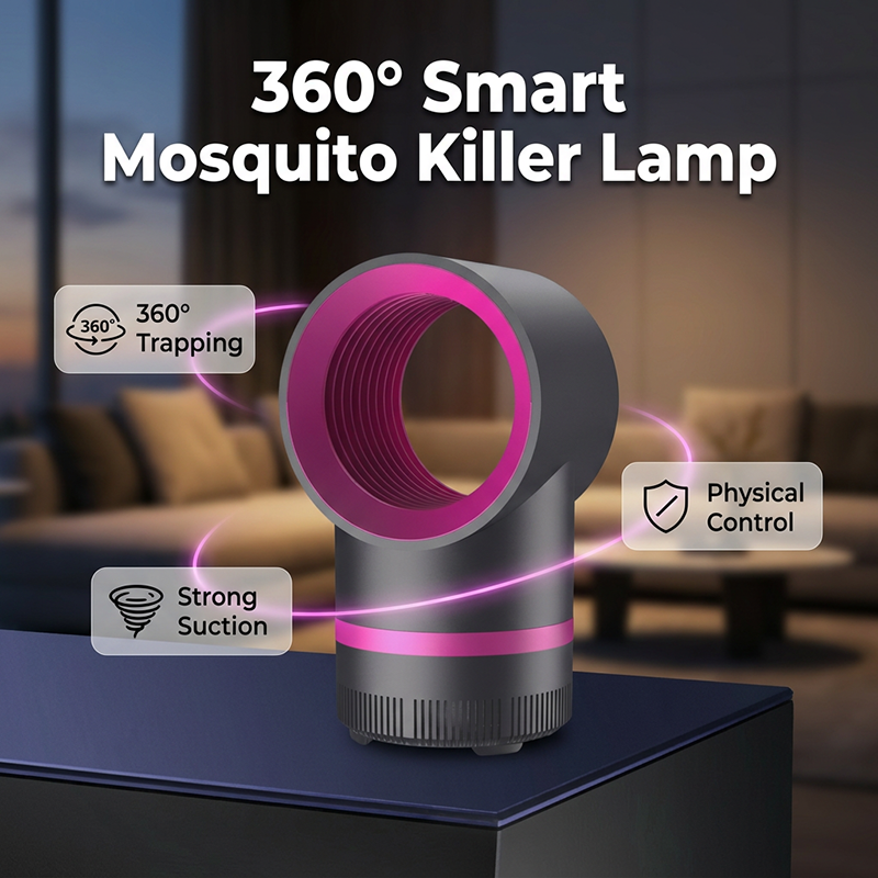 USB Mosquito Killer Lamp – 365nm UV, 360° Suction & 25dB Quiet