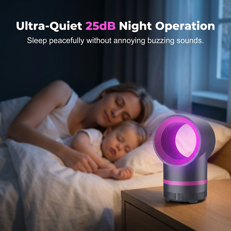 USB Mosquito Killer Lamp – 365nm UV, 360° Suction & 25dB Quiet