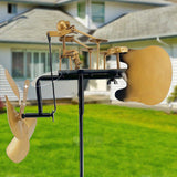 Kinetic Drummer Wind Spinner – Weatherproof Iron, 30×15×70cm & Garden Ground Stake