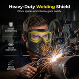 Safety Goggles with Removable Face Shield – Anti-Fog Vents, Polycarbonate & 129g Lightweight