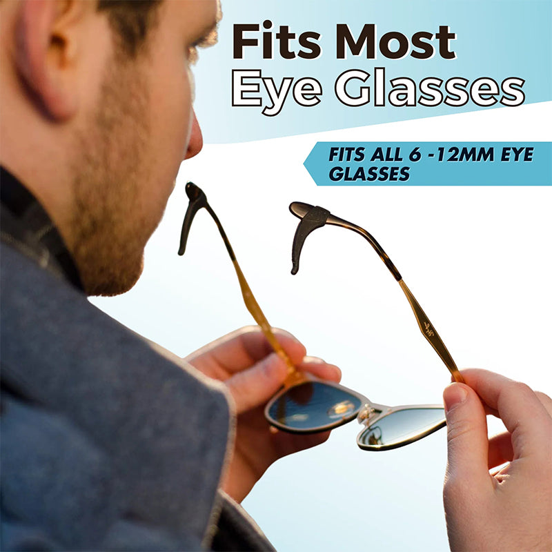 Anti-Slip Silicone Eyeglass Ear Hooks – Flexible, Universal Fit & 12 Colors