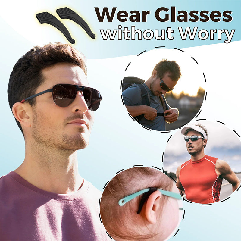 Anti-Slip Silicone Eyeglass Ear Hooks – Flexible, Universal Fit & 12 Colors