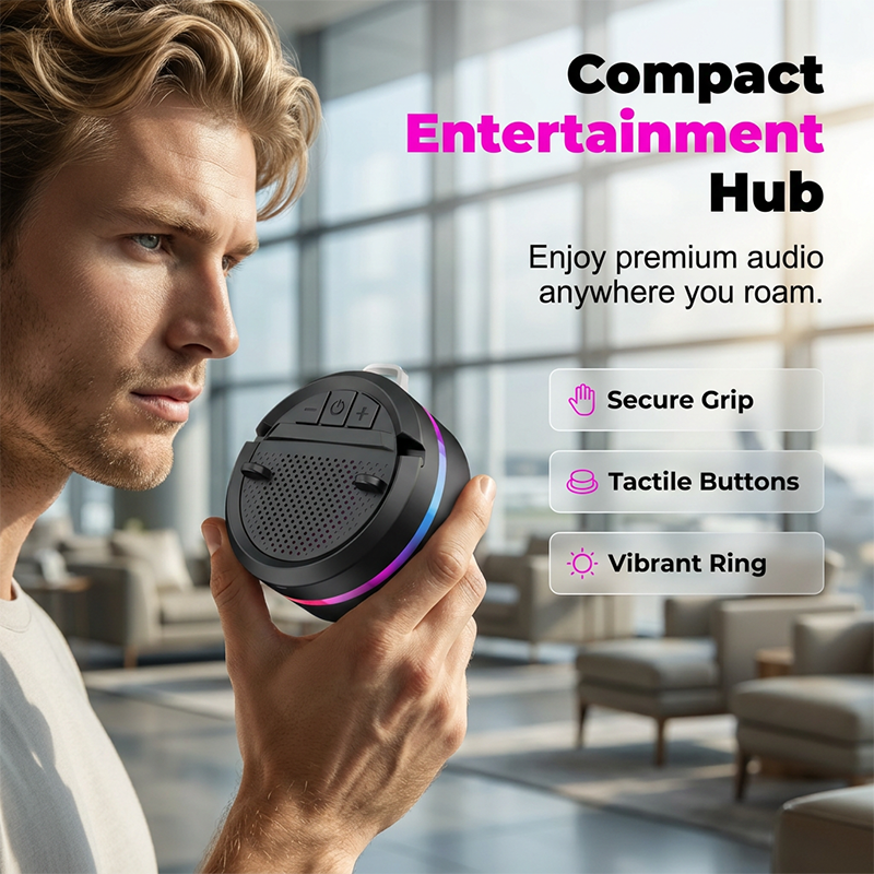 Portable Bluetooth Speaker – RGB Lighting, Built-In Phone Stand & Wireless