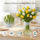 Silicone Flower Arranging Grid – Stretches to 10cm, Reusable, BPA-Free, for Vases
