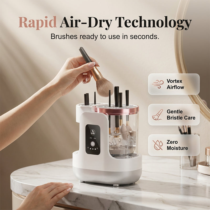 Electric Makeup Brush Cleaner – UV Light Sterilizer, 850 RPM Sonic & USB Powered