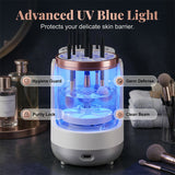 Electric Makeup Brush Cleaner – UV Light Sterilizer, 850 RPM Sonic & USB Powered