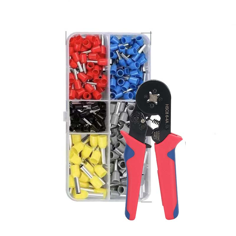 Insulated Wire Terminal Kit – Copper Core, Color-Coded & Crimping Tool