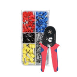 Insulated Wire Terminal Kit – Copper Core, Color-Coded & Crimping Tool