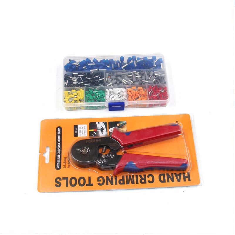 Insulated Wire Terminal Kit – Copper Core, Color-Coded & Crimping Tool