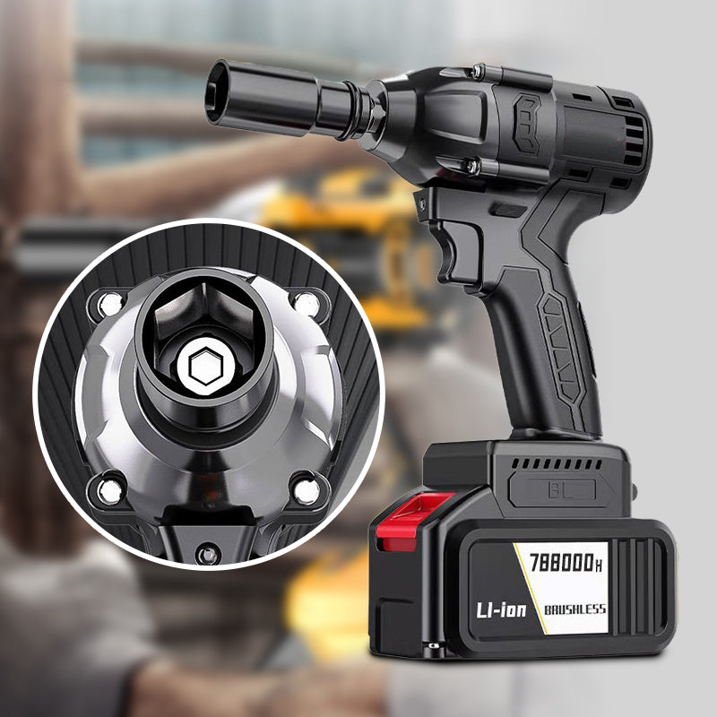 Cordless Electric Impact Wrench – 480Nm Brushless, Lithium Battery & LED Light