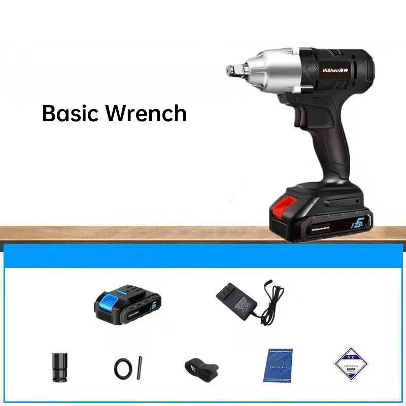 Cordless Electric Impact Wrench – 480Nm Brushless, Lithium Battery & LED Light
