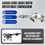 Laser Level Base Stand – 180° Swivel Arm, Stainless Steel & Non-Slip Mount