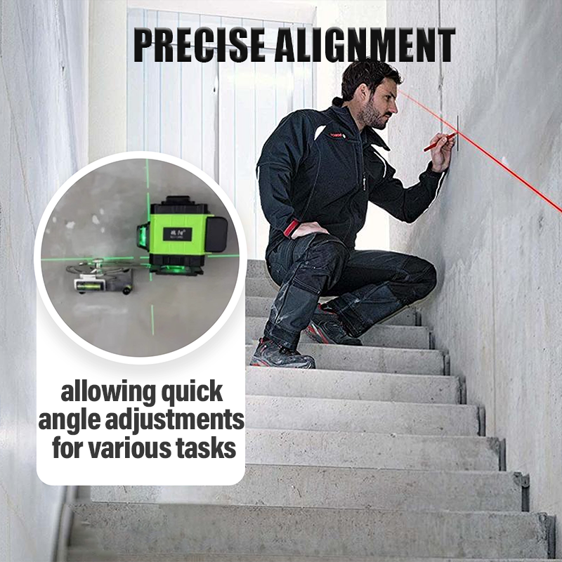 Laser Level Base Stand – 180° Swivel Arm, Stainless Steel & Non-Slip Mount