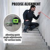 Laser Level Base Stand – 180° Swivel Arm, Stainless Steel & Non-Slip Mount
