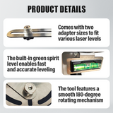 Laser Level Base Stand – 180° Swivel Arm, Stainless Steel & Non-Slip Mount