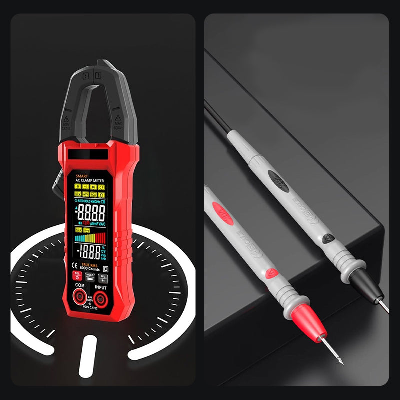 Digital Clamp Meter – 600A Auto-Range, AC/DC Voltage, NCV & LED Flashlight