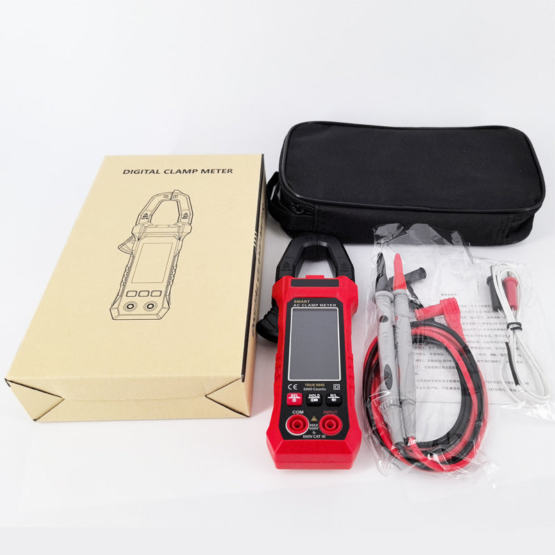 Digital Clamp Meter – 600A Auto-Range, AC/DC Voltage, NCV & LED Flashlight