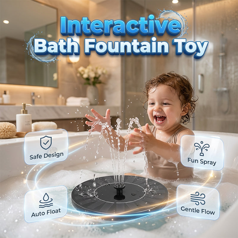 Floating Solar Water Fountain – 7.4V Rechargeable, 30–70cm Spray & Pool Bath Toy