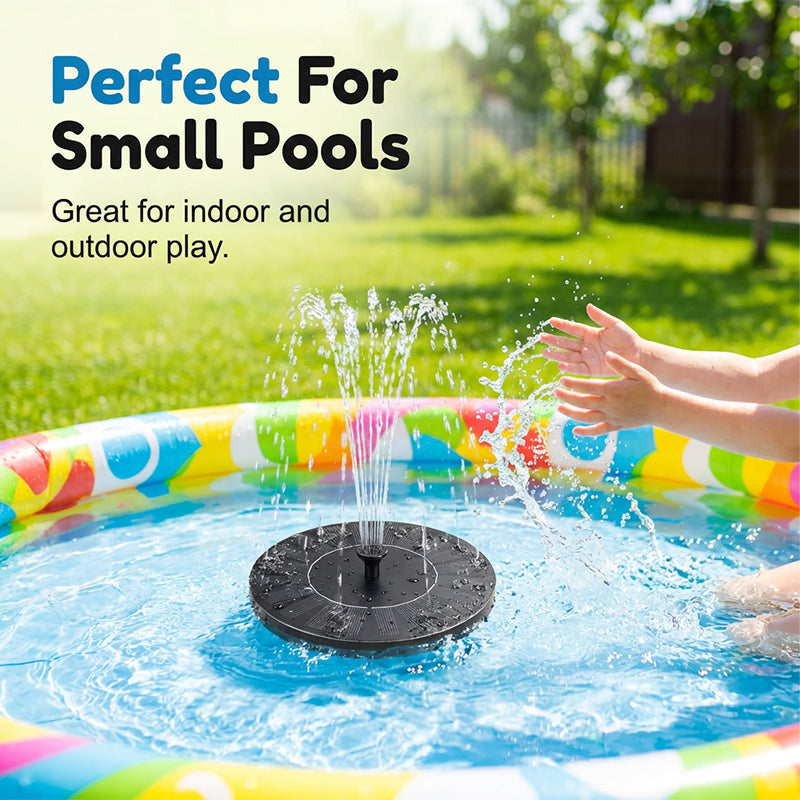 Floating Solar Water Fountain – 7.4V Rechargeable, 30–70cm Spray & Pool Bath Toy