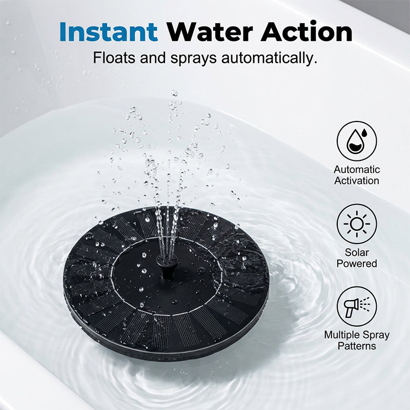 Floating Solar Water Fountain – 7.4V Rechargeable, 30–70cm Spray & Pool Bath Toy