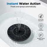 Floating Solar Water Fountain – 7.4V Rechargeable, 30–70cm Spray & Pool Bath Toy