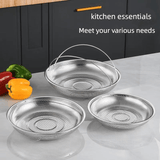 Stainless Steel Steamer Basket with Handle – Multifunctional, 22.5 & 24.5cm