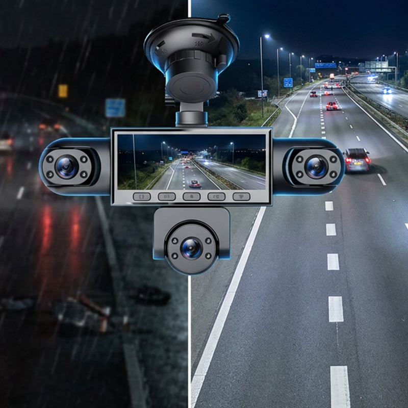 Panoramic Dash Cam – 1080p Full HD, Night Vision & 4/5-Camera System