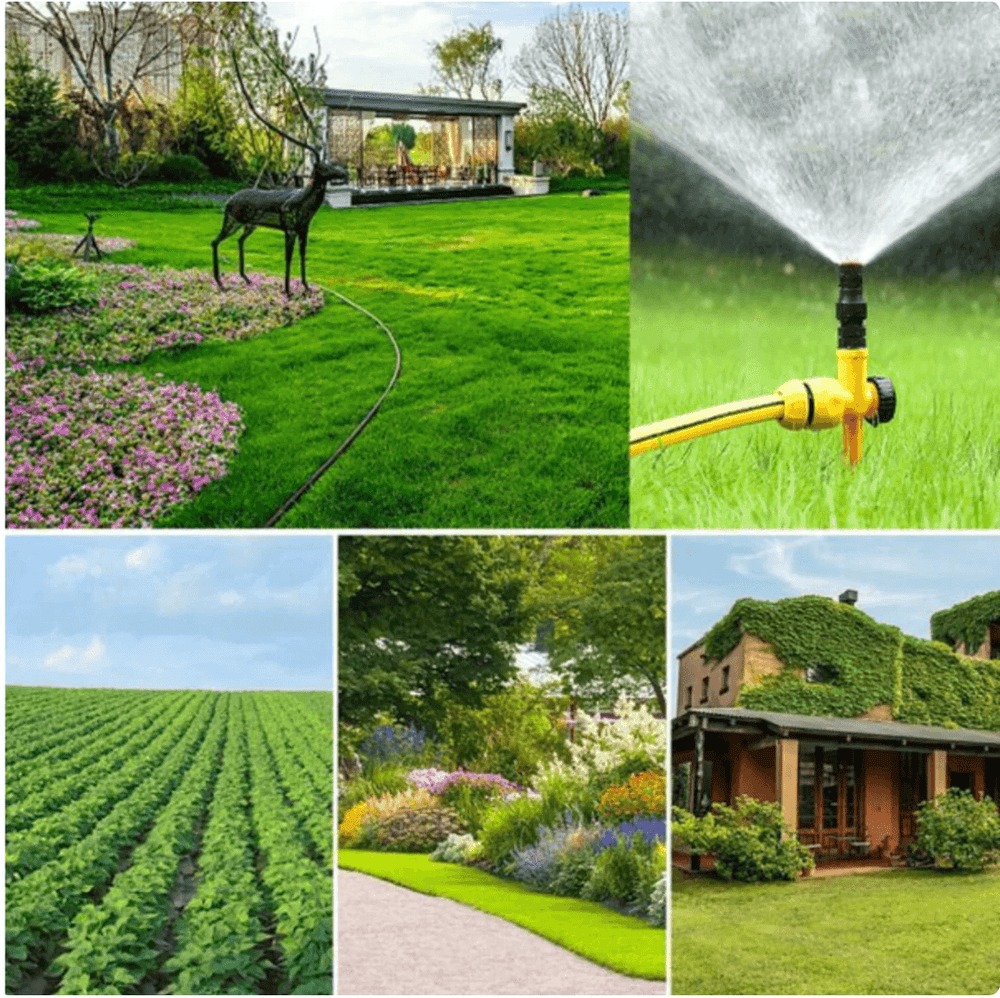 4er-Set Rotierender Gartensprenger – Effiziente Bewässerung für Ihren Garten, Weniger Aufwand, Gleichmäßige Verteilung
