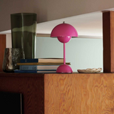 MoonGlow LED table lamp in cherry red