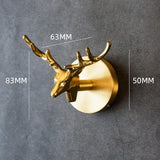 Golden Brass Wall Hooks – Handmade Animal Designs for Stylish Wall Decoration | Kalsten