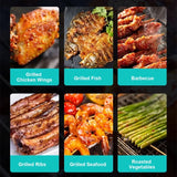 Stainless Steel Grill Basket – Non-Stick Coating, Foldable Lock & Heat-Resistant