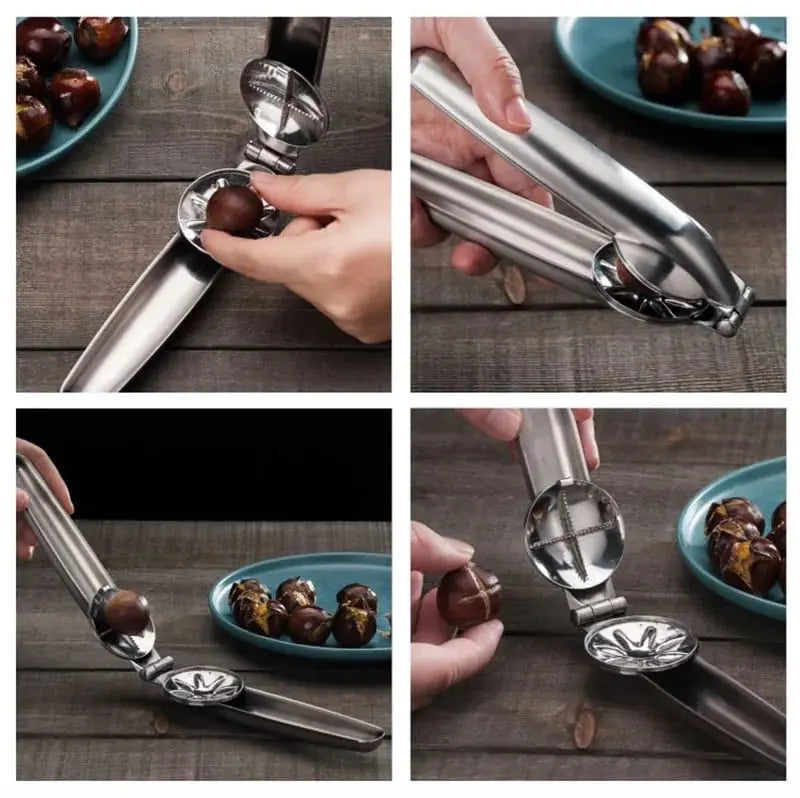 Premium Stainless Steel Chestnut Opener - Effortless Peeling Tool for Perfectly Roasted Chestnuts