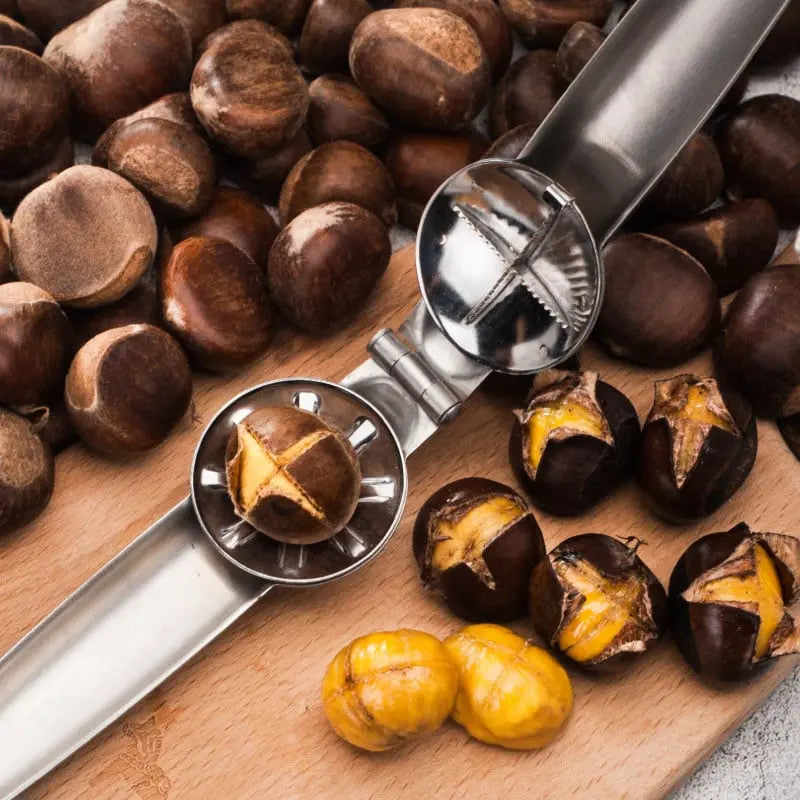 Premium Stainless Steel Chestnut Opener - Effortless Peeling Tool for Perfectly Roasted Chestnuts