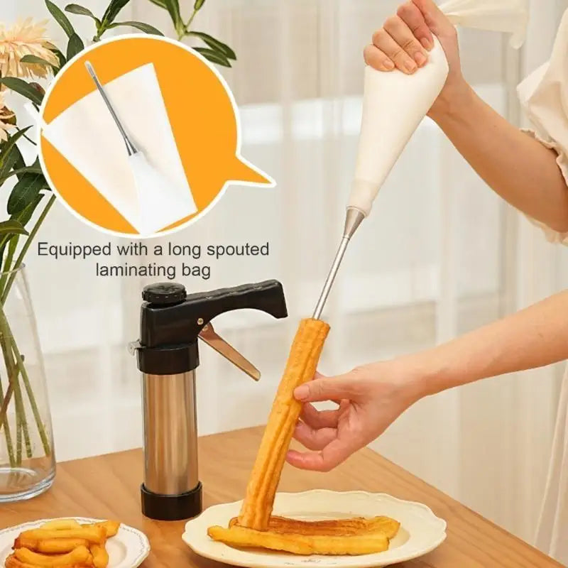 Churro Maker Press – 3 Nozzles, Aluminum Alloy & Dishwasher Safe