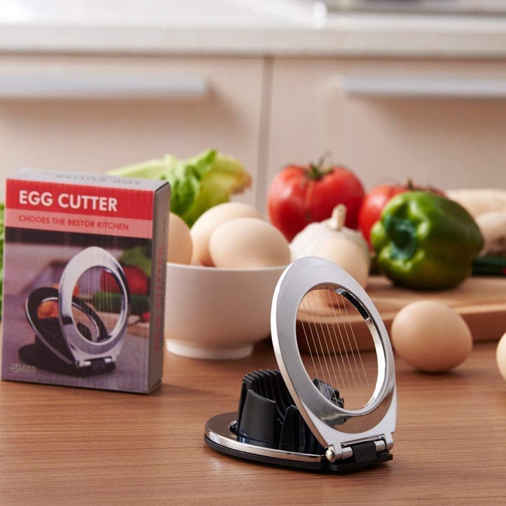 Premium Stainless Steel Egg Slicer - 3 Versatile Cutting Styles for Effortless Meal Prep!