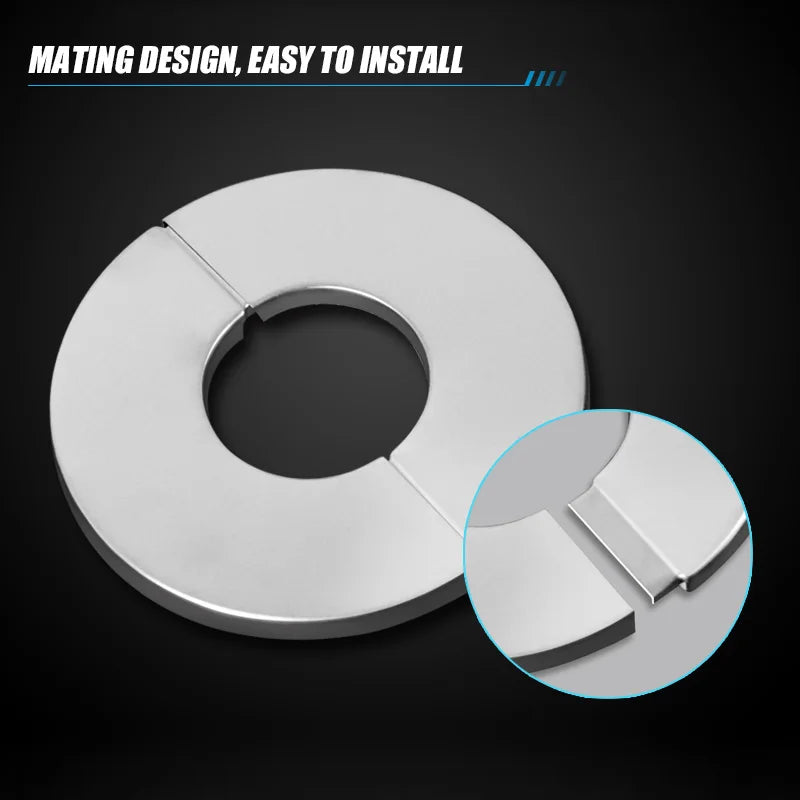 Stainless Steel Faucet Escutcheon Cover – Self-Adhesive, 21–51mm & Chrome