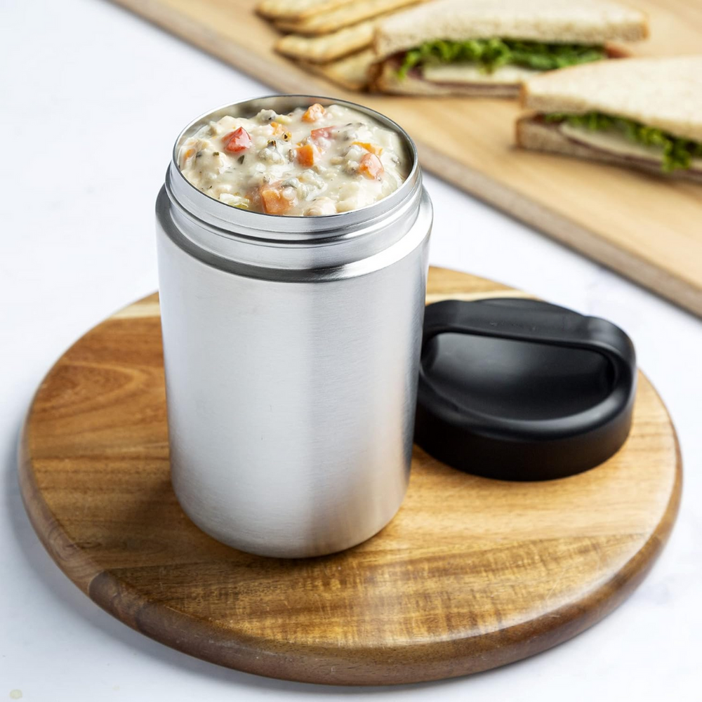 WarmCarry Stainless Steel Food Warmer Container with Handle - Insulated, Durable, Perfect for Meals on the Go