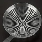 Premium Steel Skimmer Spoon with Ergonomic Wooden Handle - Perfect for Cooking and Straining
