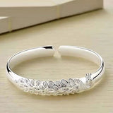 Elegant Sterling Silver Peacock Charm Bracelet - Unique Artisan Jewelry for Women