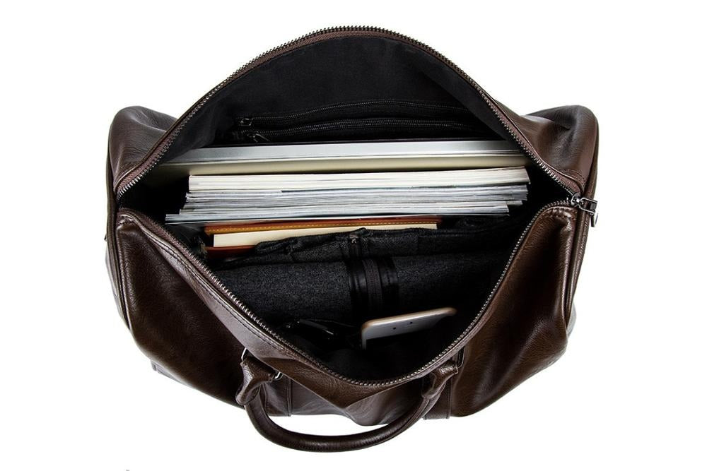 Spacious Leather Travel Duffel Bag – Lightweight, Durable Carry-On for Easy Travel