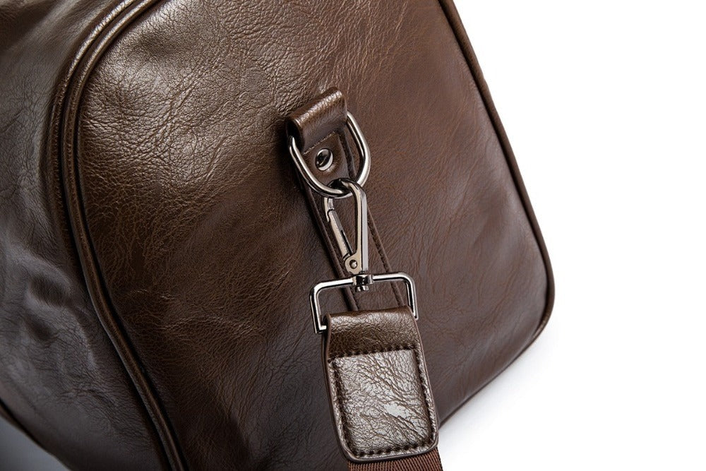 Spacious Leather Travel Duffel Bag – Lightweight, Durable Carry-On for Easy Travel