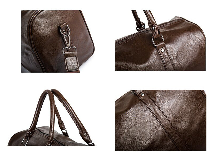 Large Capacity Leather Travel Bag – Lightweight & Durable Carry-On