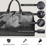 Large Capacity Leather Travel Bag – Lightweight & Durable Carry-On