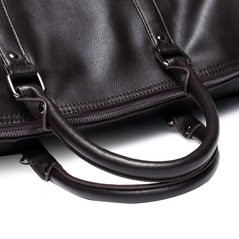 Large Capacity Leather Travel Bag – Lightweight & Durable Carry-On