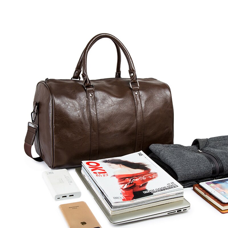 Large Capacity Leather Travel Bag – Lightweight & Durable Carry-On
