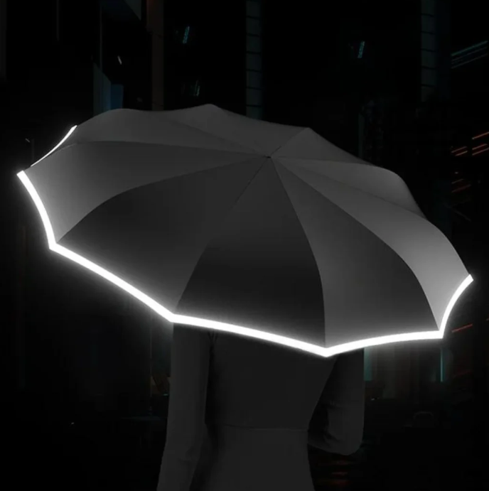 Stormproof Umbrella with Reflective Edge for Enhanced Visibility & Durability - Wind-Resistant Design